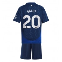 Maglie da calcio Manchester United Diogo Dalot #20 Seconda Maglia Bambino 2024-25 Manica Corta (+ Pantaloni corti)